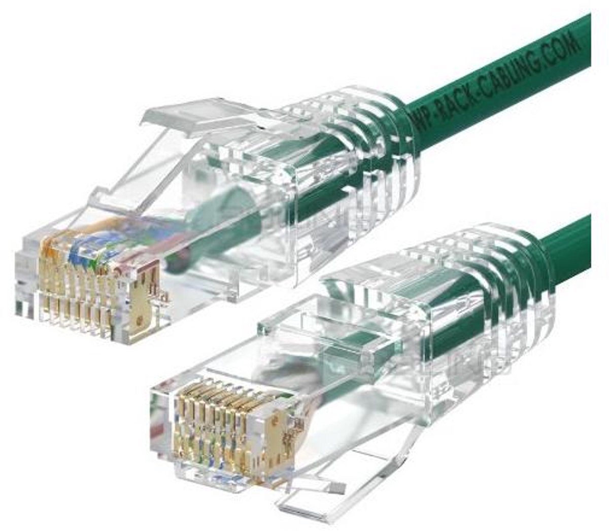 WP WPC-PAT-6AU050G-S netwerkkabel Groen, Transparant 5 m Cat6a U/UTP (UTP)