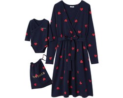 Envie de fraise Zwangerschapspakket Mon Coeur - nachthemd - babyromper - etui