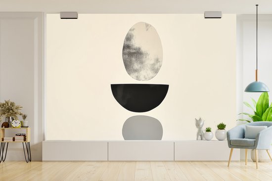 Behang - Fotobehang Beige - Japandi - Wabi sabi - Breedte 525 cm x hoogte 350 cm