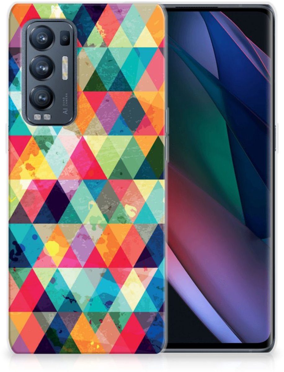 TPU Hoesje voor OPPO Find X3 Neo TPU bumper Geruit