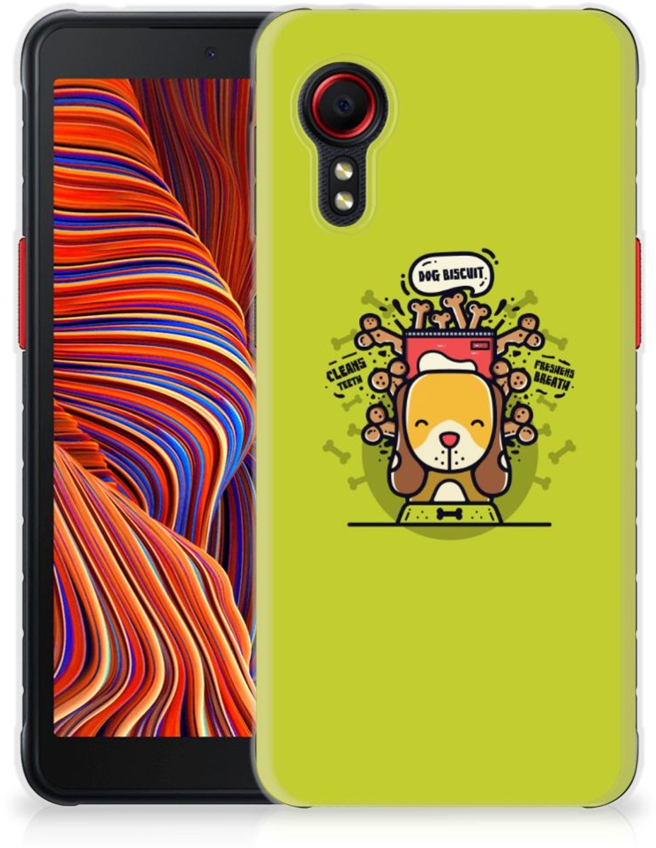 Samsung Galaxy Xcover 5 Telefoonhoesje met Naam Doggy Biscuit