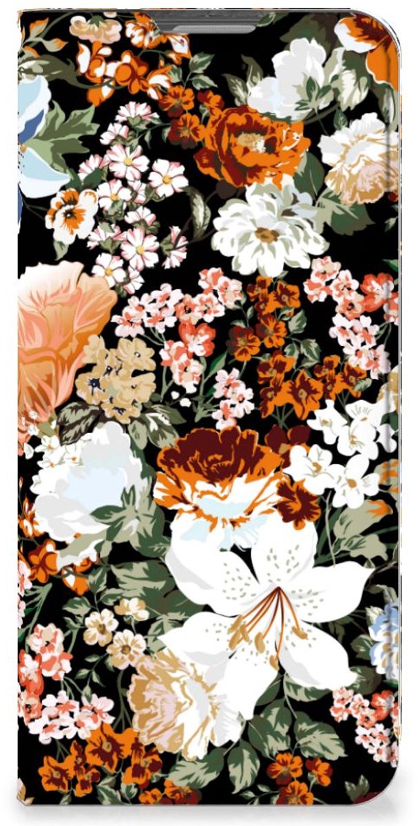 Smart Cover voor OPPO Reno8 Lite Dark Flowers