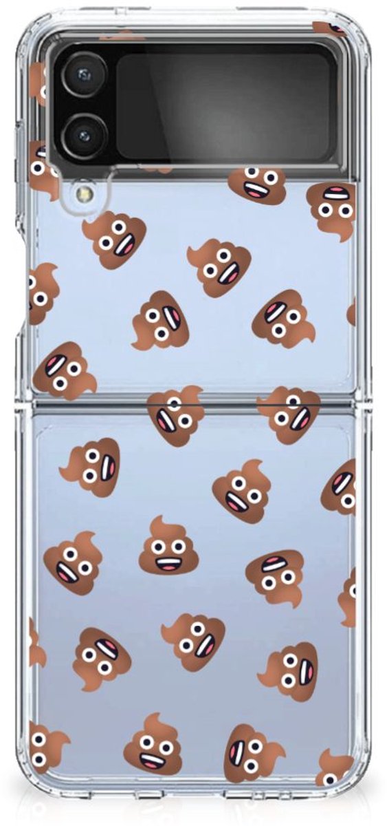 TPU bumper voor Samsung Galaxy Z Flip 4 Poep Emojis