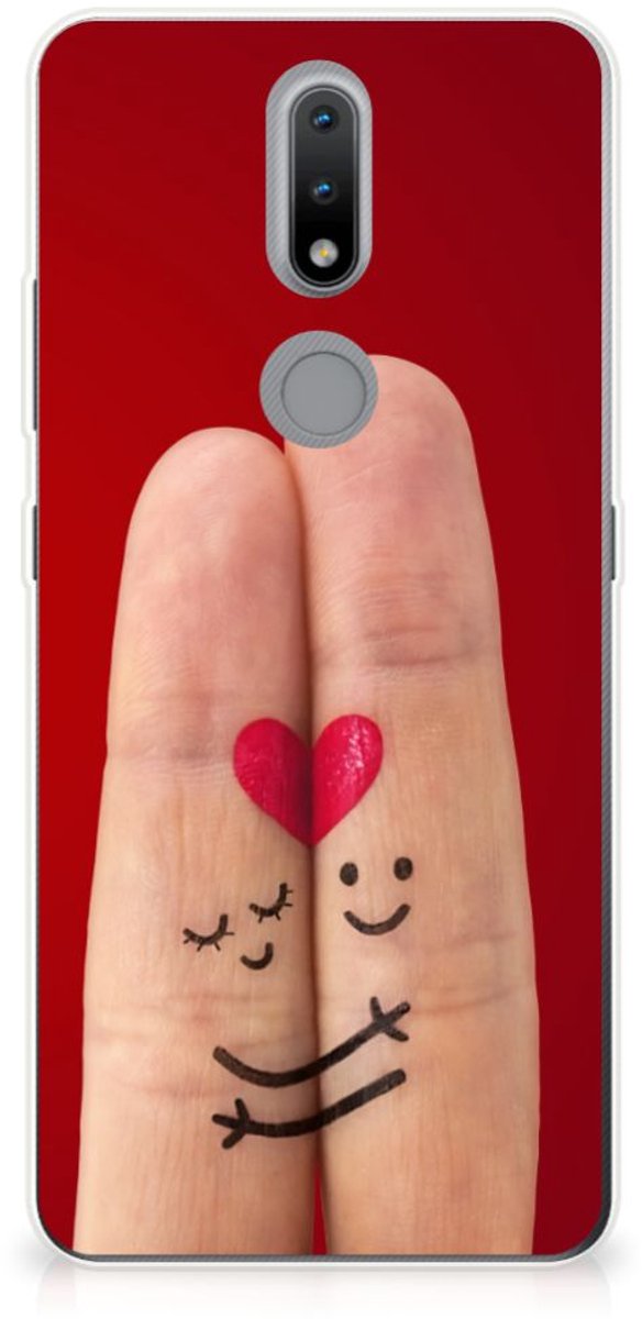 Nokia 2.4 Silicone Back Cover Liefde - Origineel Romantisch Cadeau