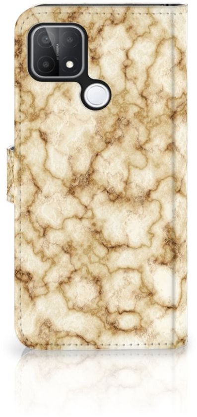 Couverture de livre OPPO A15 Smartphone Case Marbre Or