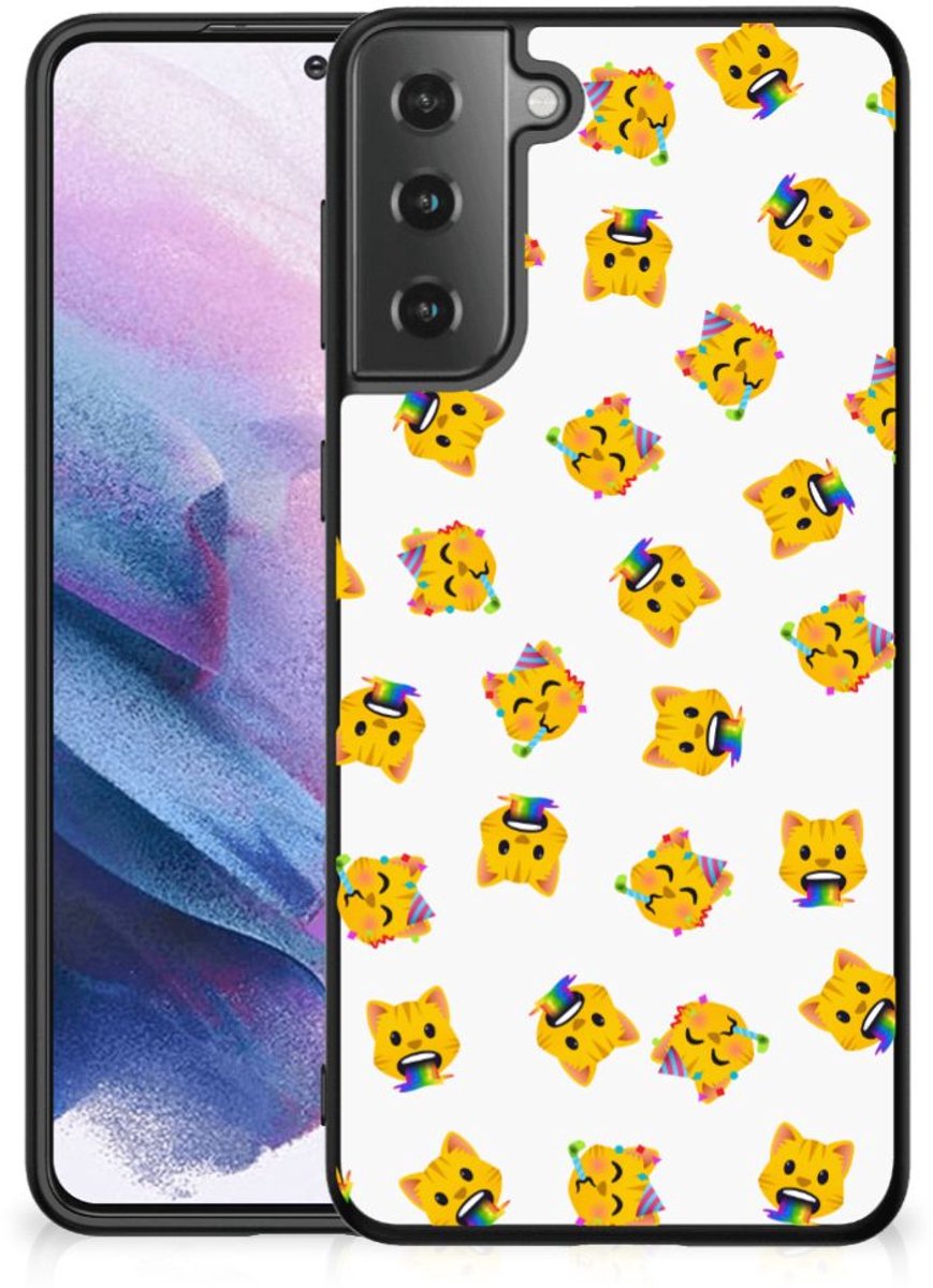 Back Case voor Samsung Galaxy S21 Plus Katten Emojis