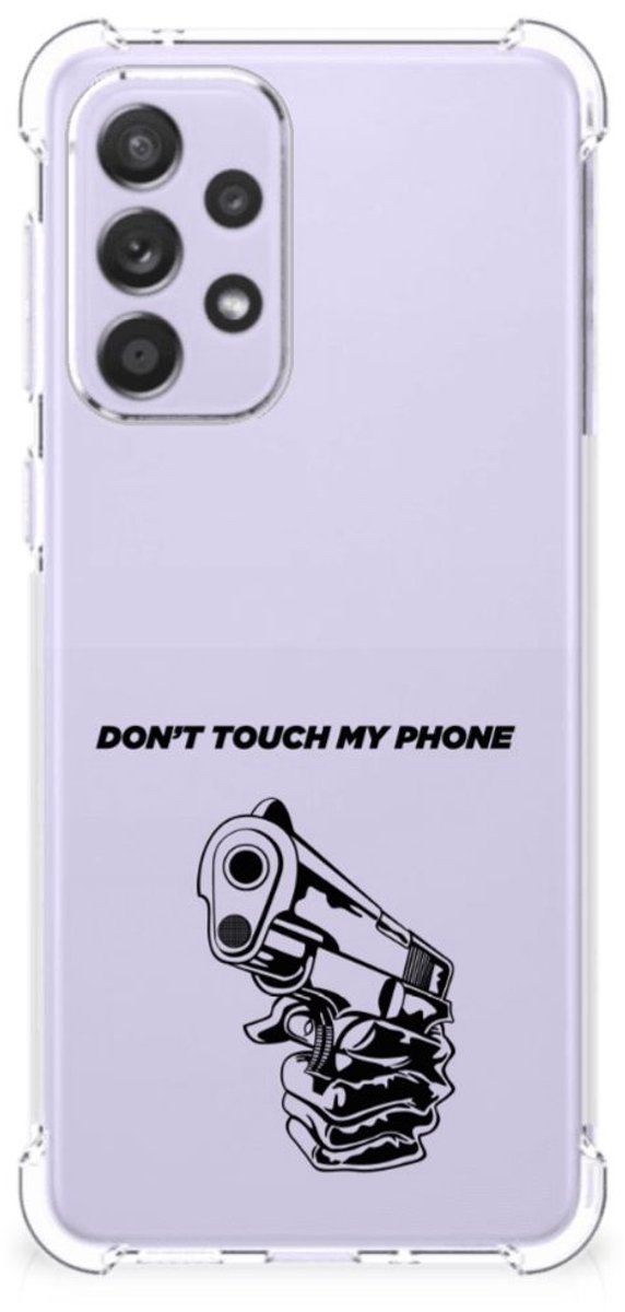 Samsung Galaxy A33 Anti Shock Case Gun Don't Touch My Phone