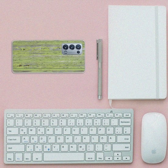 Coque pour OPPO Reno6 Pro+ 5G TPU Silicone Bumper Wood Green