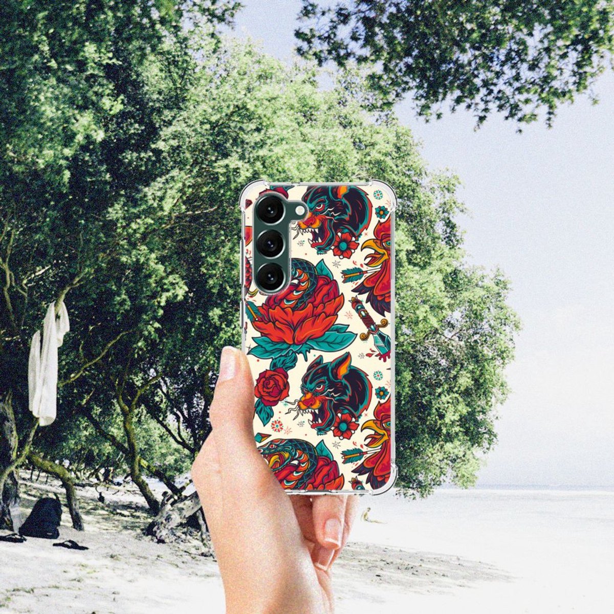Anti-shock Hoesje met foto voor Samsung Galaxy S23 Plus Old Skool