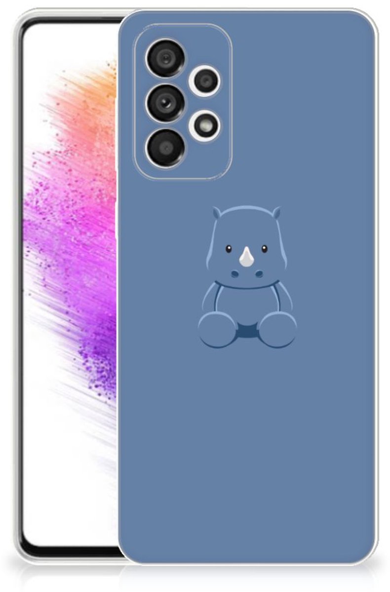 Samsung Galaxy A73 5G Telefoonhoesje met Naam Baby Rhino