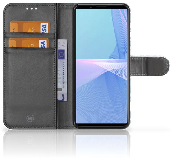 Book Case Sony Xperia 10 III Cover Waves Blue