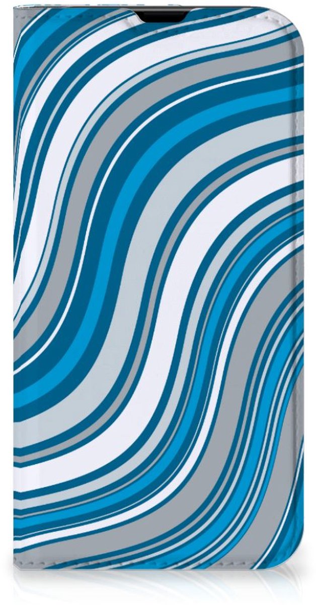 iPhone 13 Pro Hoesje met Magneet Waves Blue