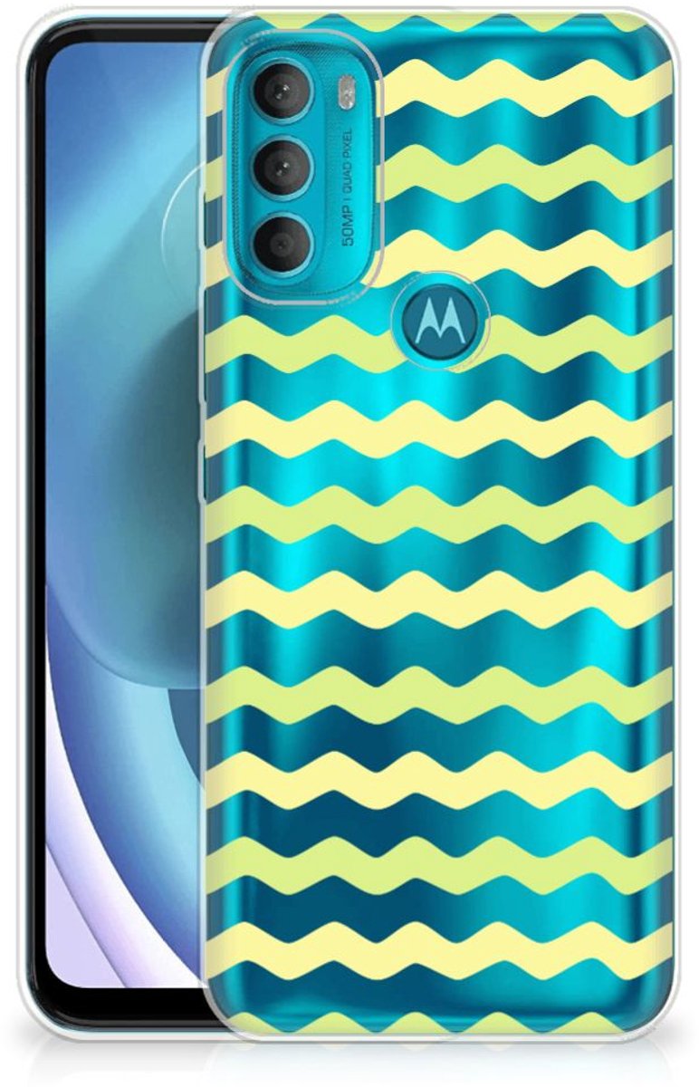 Motorola Moto G71 5G TPU bumper Waves Yellow