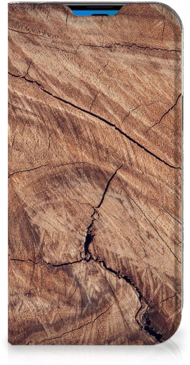 Standcase Hoesje voor iPhone 14 Pro Book Wallet Case Tree Trunk