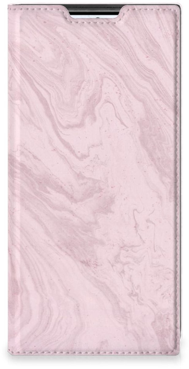 Samsung Galaxy S22 Ultra Standcase Marble Pink - Origineel Cadeau Vriendin
