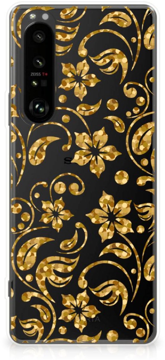 Sony Xperia 1 III TPU Case Gouden Bloemen