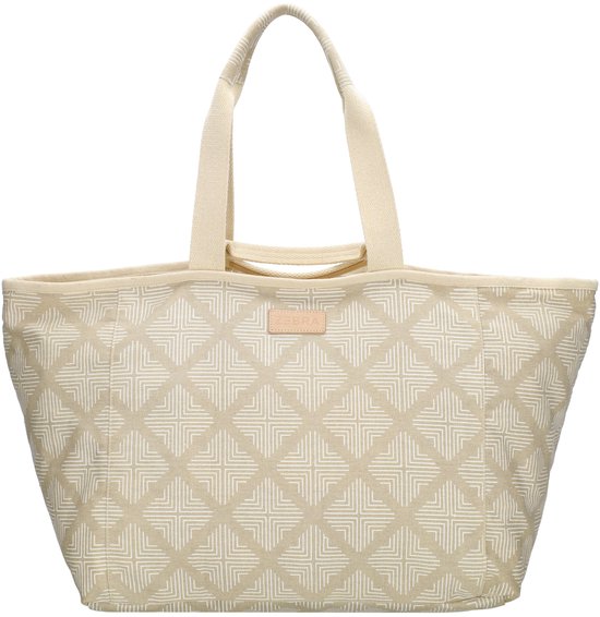 Zebra Trends Richelle Strandtas XL - Ritssluiting - Schoudertas - Ritsvak - Shopper - Zomertas - Zand