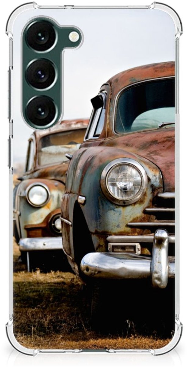 Samsung Galaxy S23 Plus Anti-shock Hoesje met foto Vintage Auto