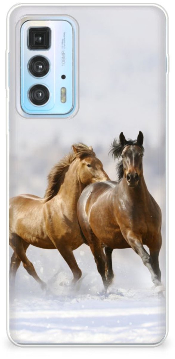 Motorola Edge 20 Pro TPU Hoesje Paarden