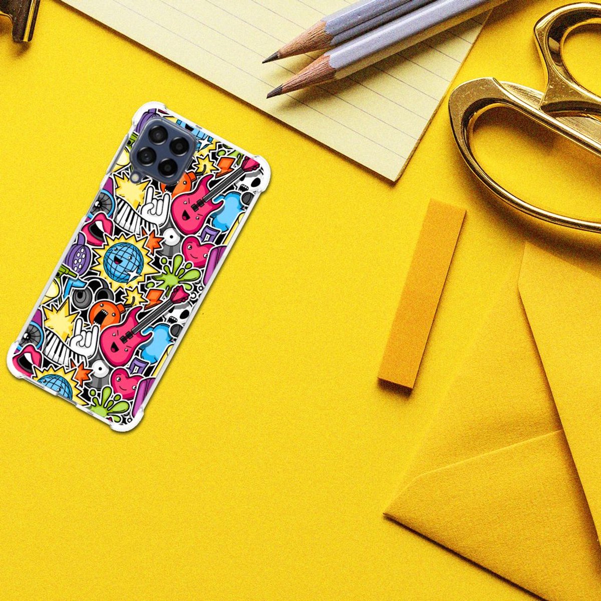 Back Cover voor Samsung Galaxy M53 Anti Shock Bumper Case Punk Rock