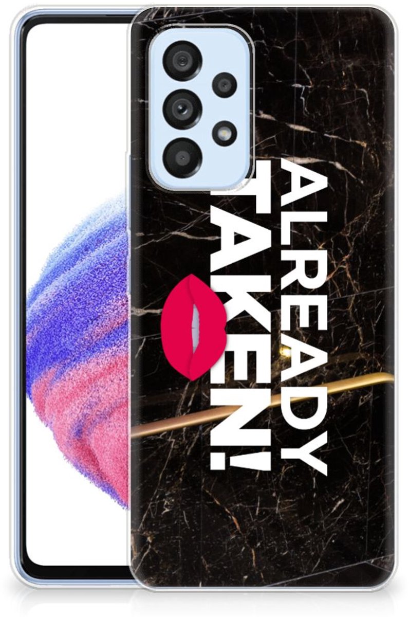 Samsung Galaxy A53 5G Siliconen hoesje met naam Already Taken Black