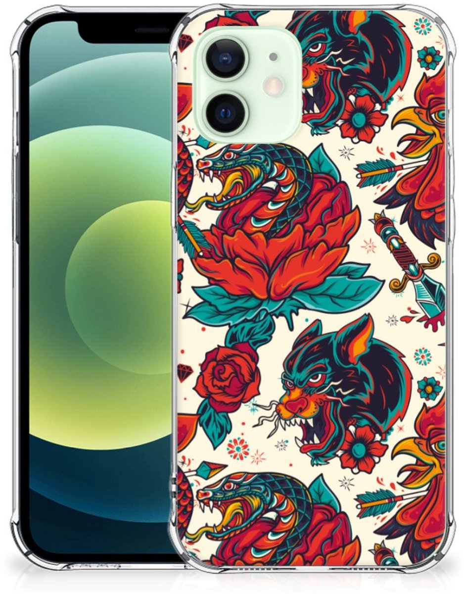Anti-shock Hoesje met foto voor iPhone 12 Mini Old Skool