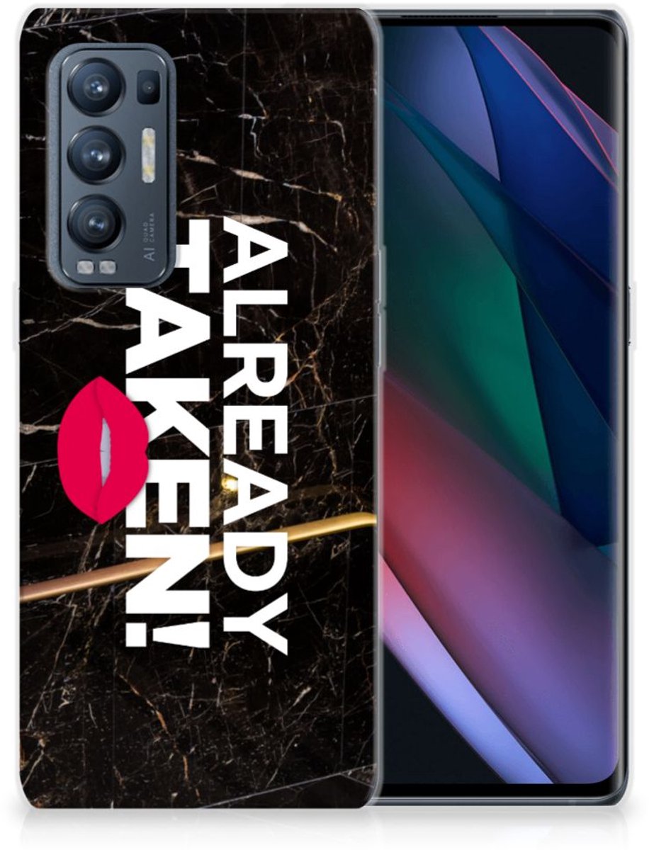 OPPO Find X3 Neo Siliconen hoesje met naam Already Taken Black