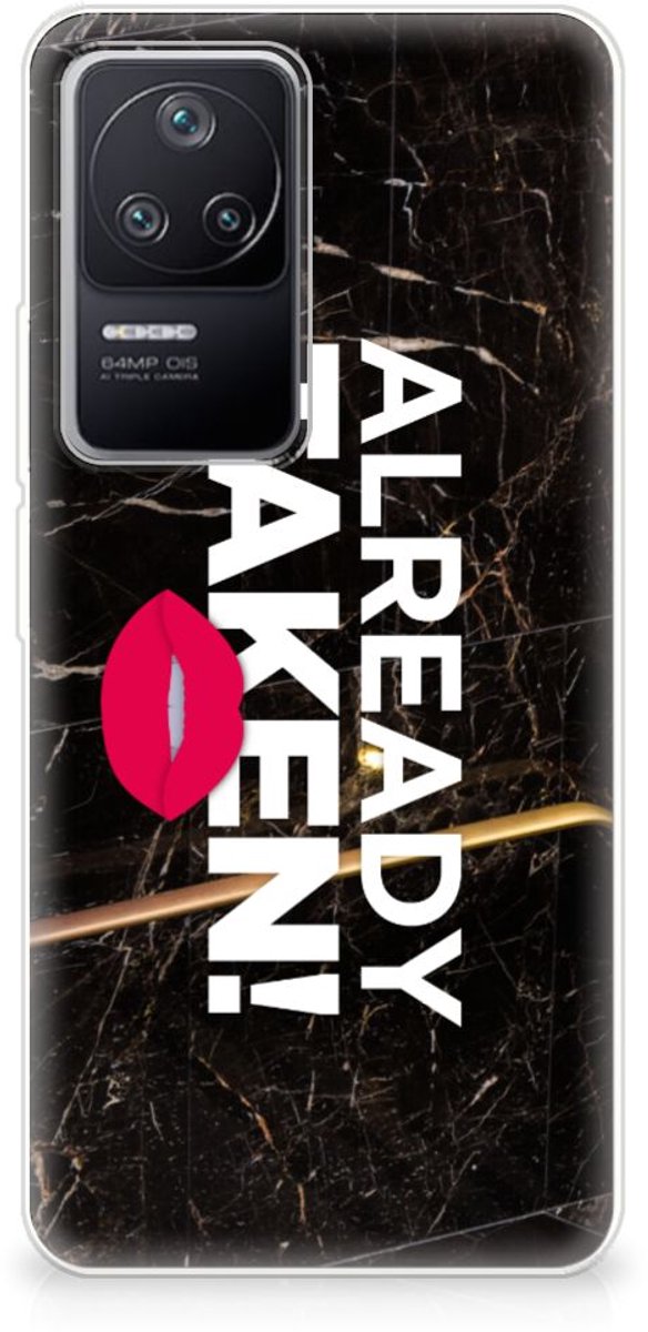 Xiaomi Poco F4 Siliconen hoesje met naam Already Taken Black
