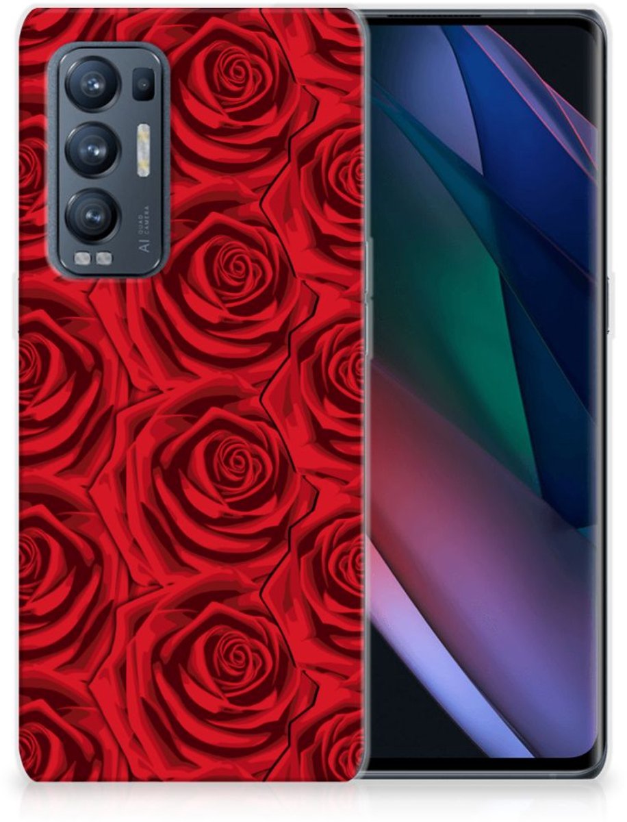 OPPO Find X3 Neo TPU Case Red Roses