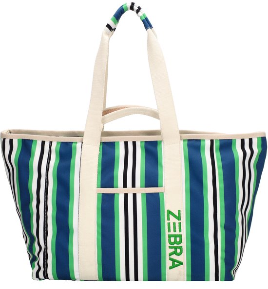 Sac de plage Elise de Zebra Trends - Compartiment humide - Poche zippée - Pratique - Élégant - Rayures