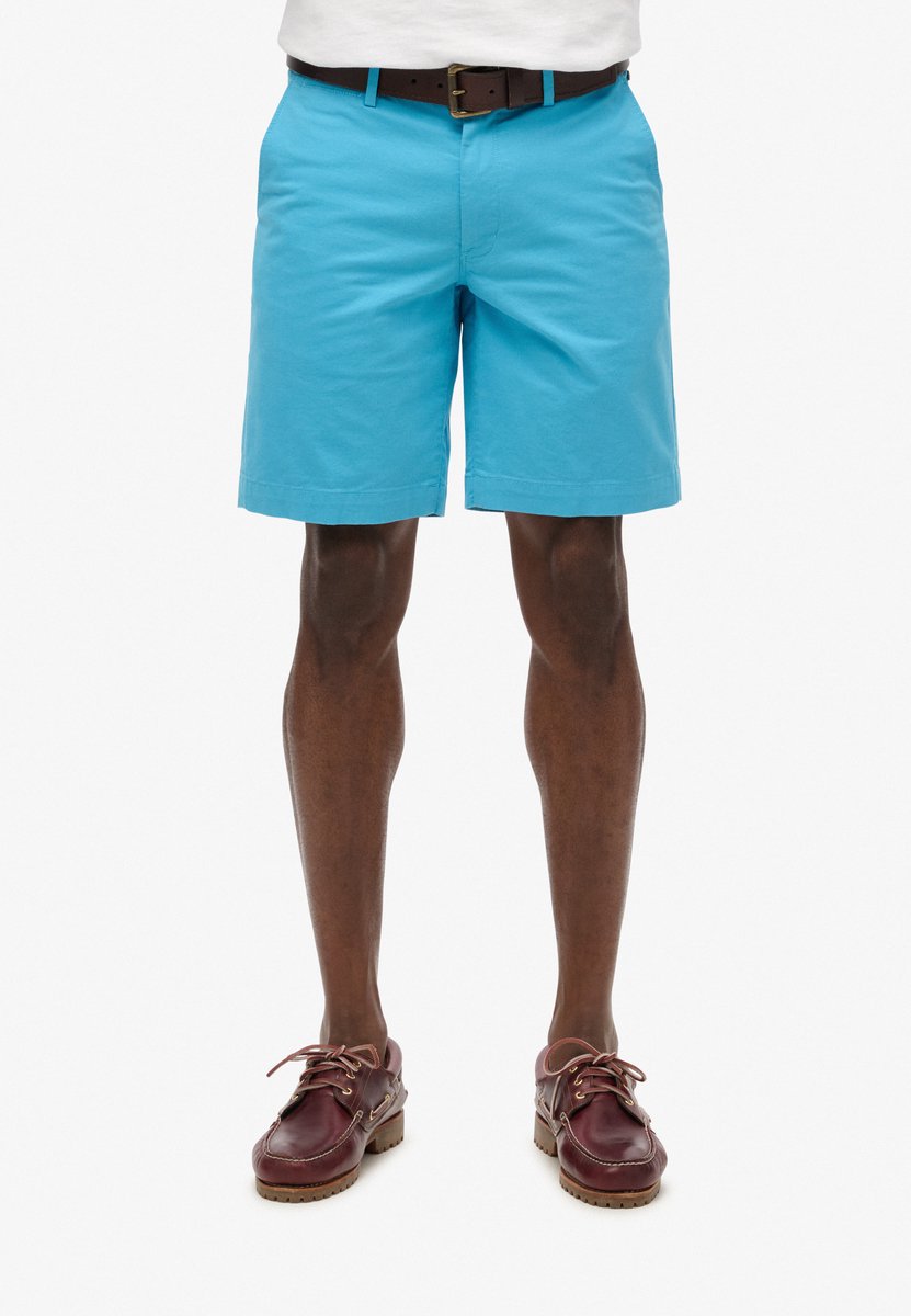 Superdry Chinoshort met stretch Heren Korte broeken Blauw
