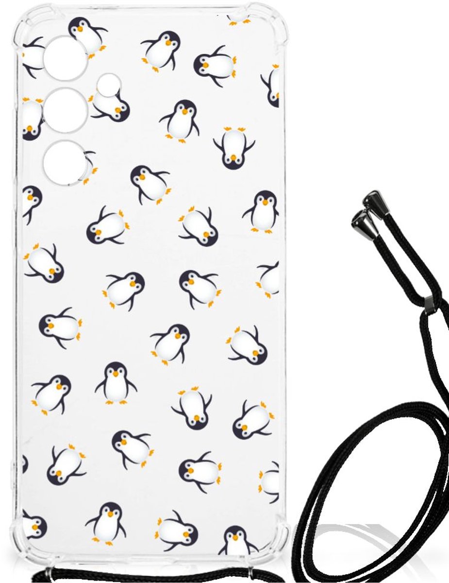 Doorzichtige Silicone Hoesje voor Samsung Galaxy A55 Pinguïn