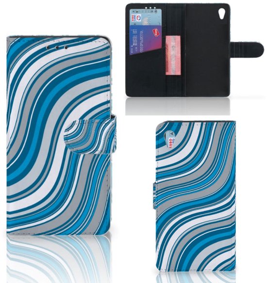 Housse pour Sony Xperia Z3 Coque Vagues Bleues