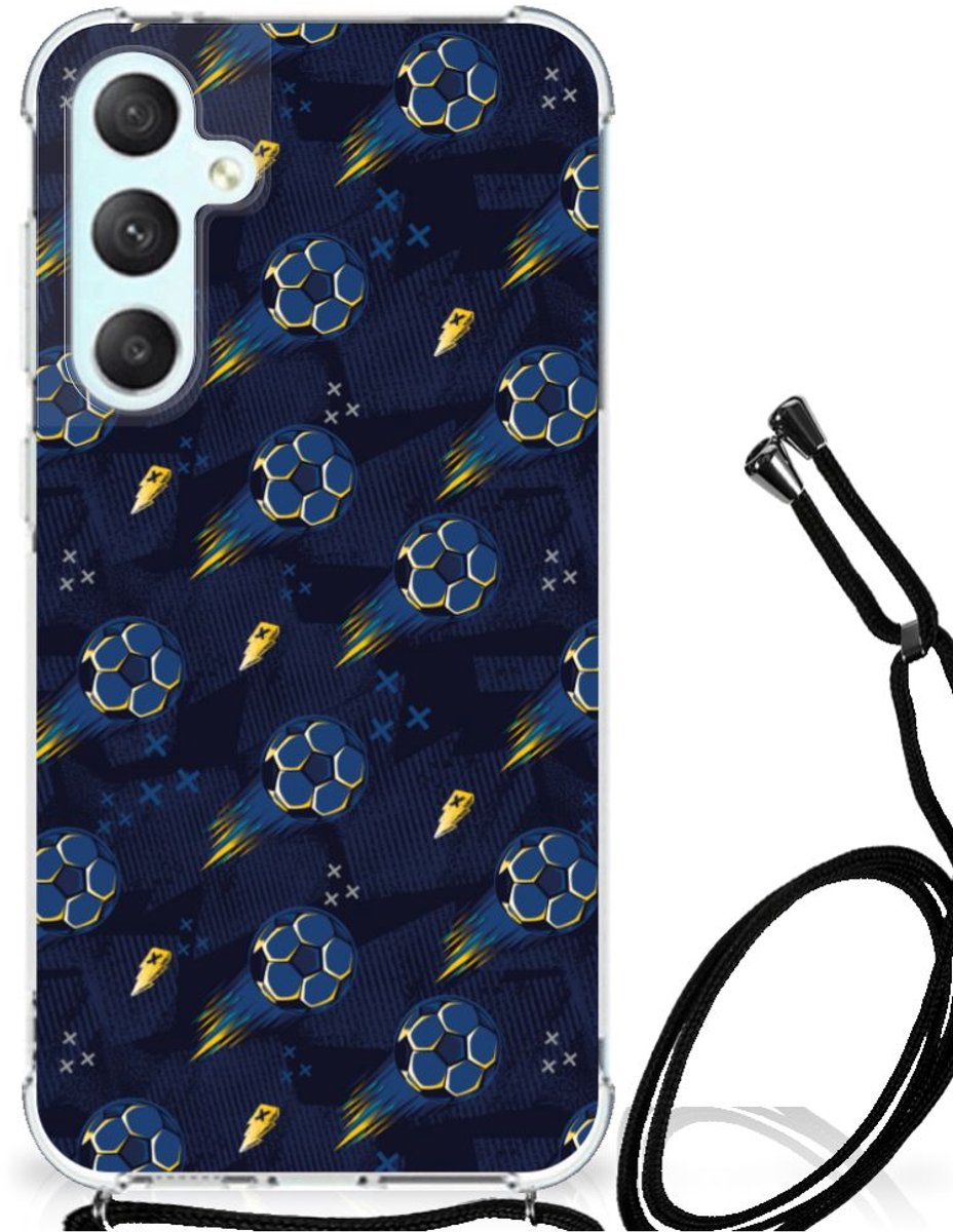 Doorzichtige Silicone Hoesje voor Samsung Galaxy S23 FE Voetbal