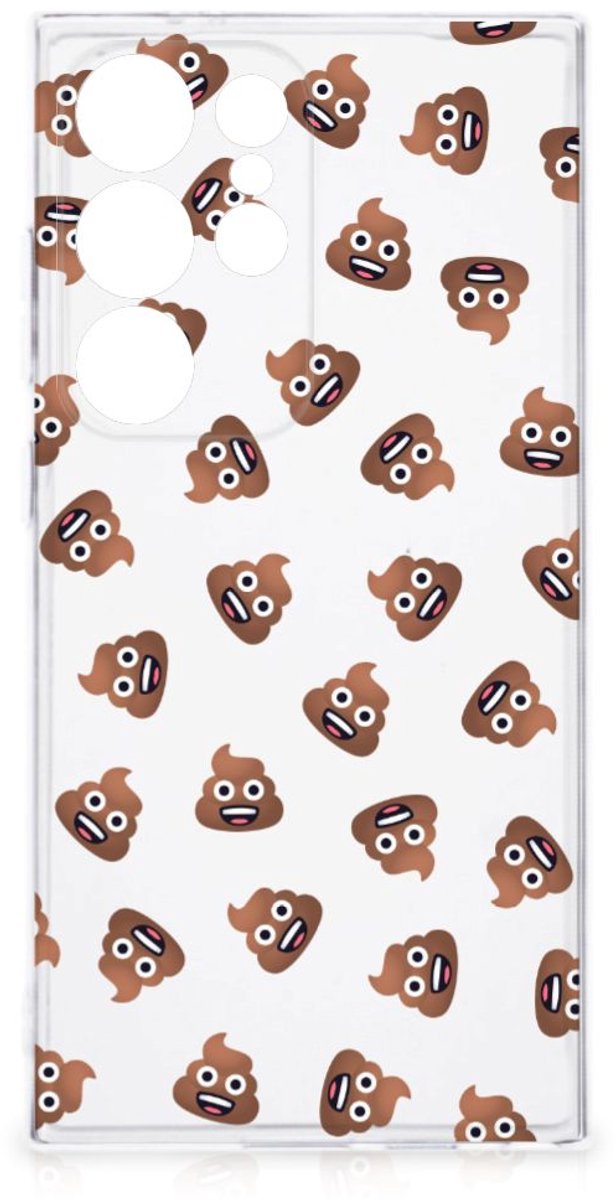 TPU bumper voor Samsung Galaxy S24 Ultra Poep Emojis
