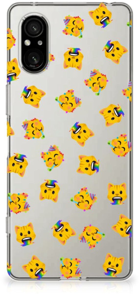 TPU bumper voor Sony Xperia 5 V Katten Emojis