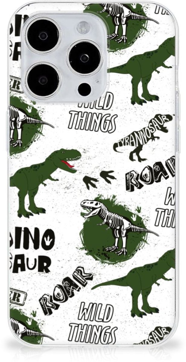 TPU Hoesje voor iPhone 15 Pro Dinosaurus