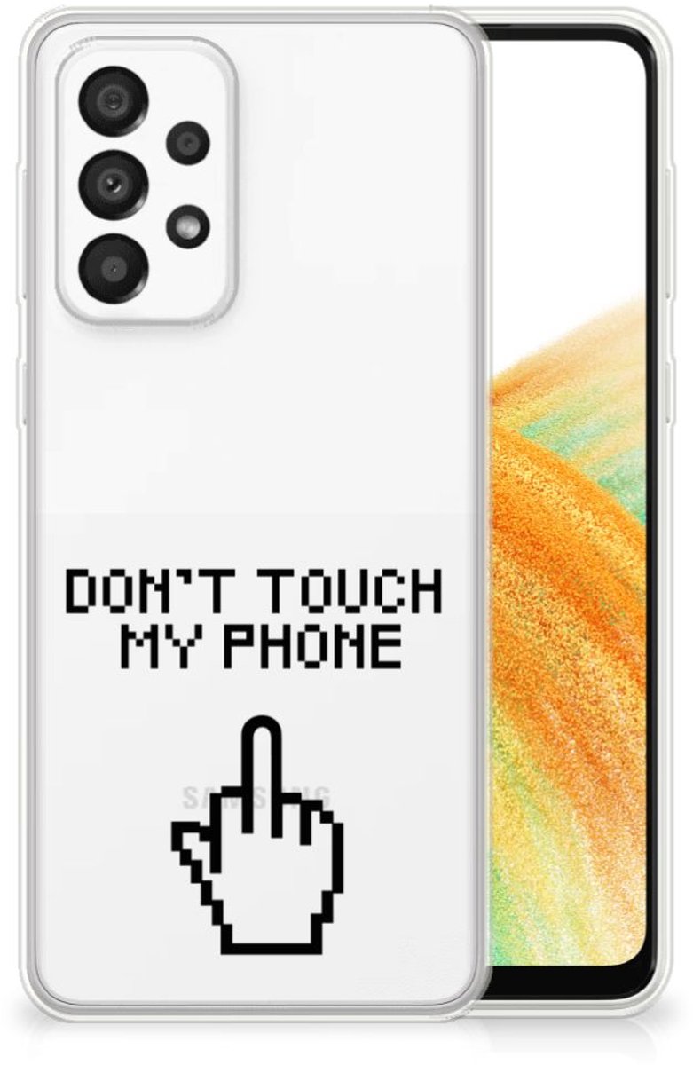 Samsung Galaxy A33 5G Silicone-hoesje Finger Don't Touch My Phone