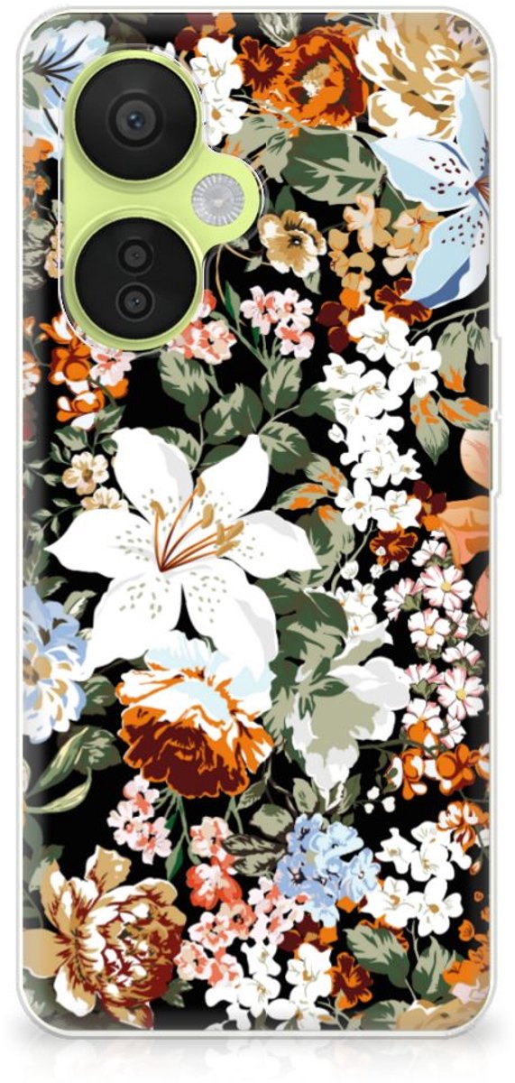 TPU Hoesje voor TPU Case voor OnePlus Nord CE 3 Lite Dark Flowers