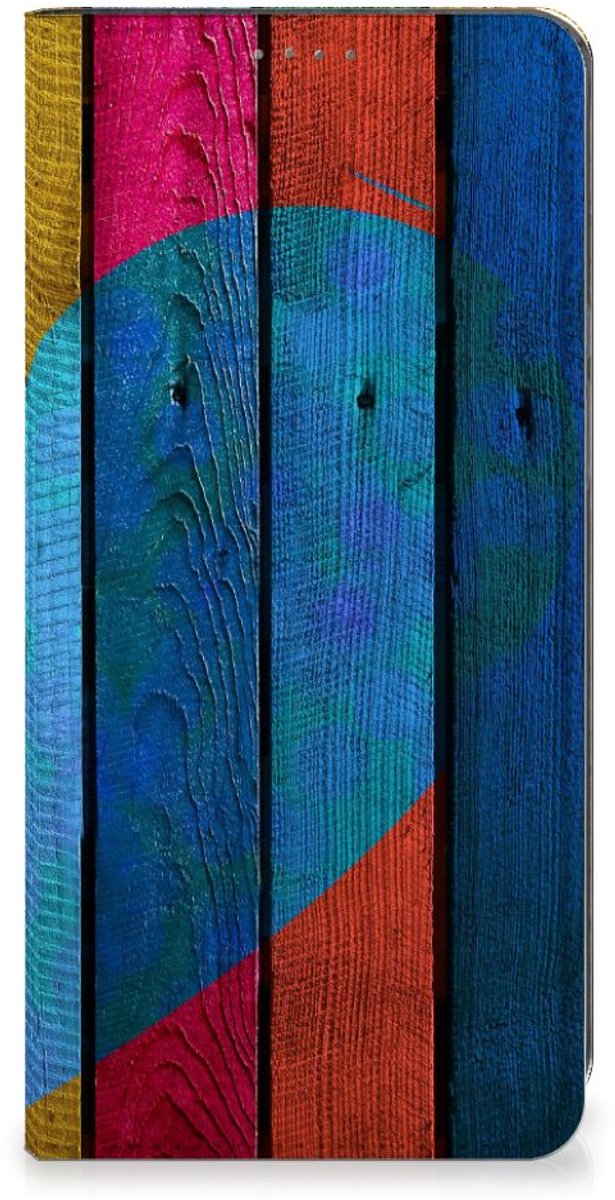 Google Pixel 7 Pro Book Wallet Case Wood Heart - Cadeau voor je Vriend
