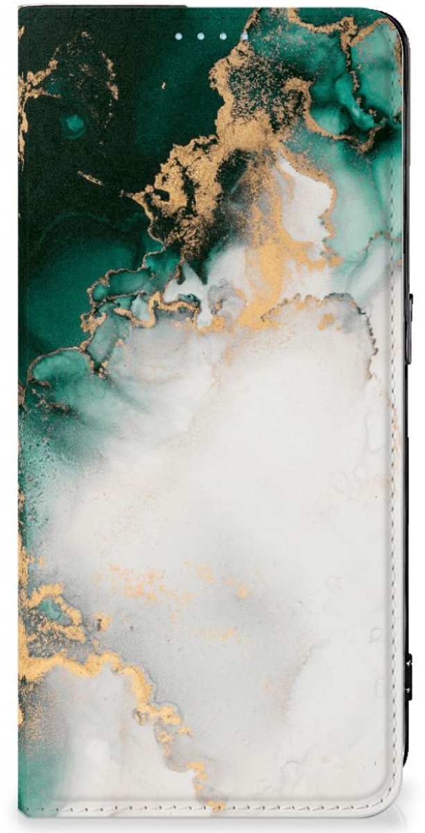 Standcase Hoesje voor Standcase voor OPPO Reno8 Pro Marmer Groen