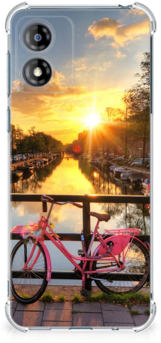 Motorola Moto E13 Telefoonhoesje met valbescherming Amsterdamse Grachten