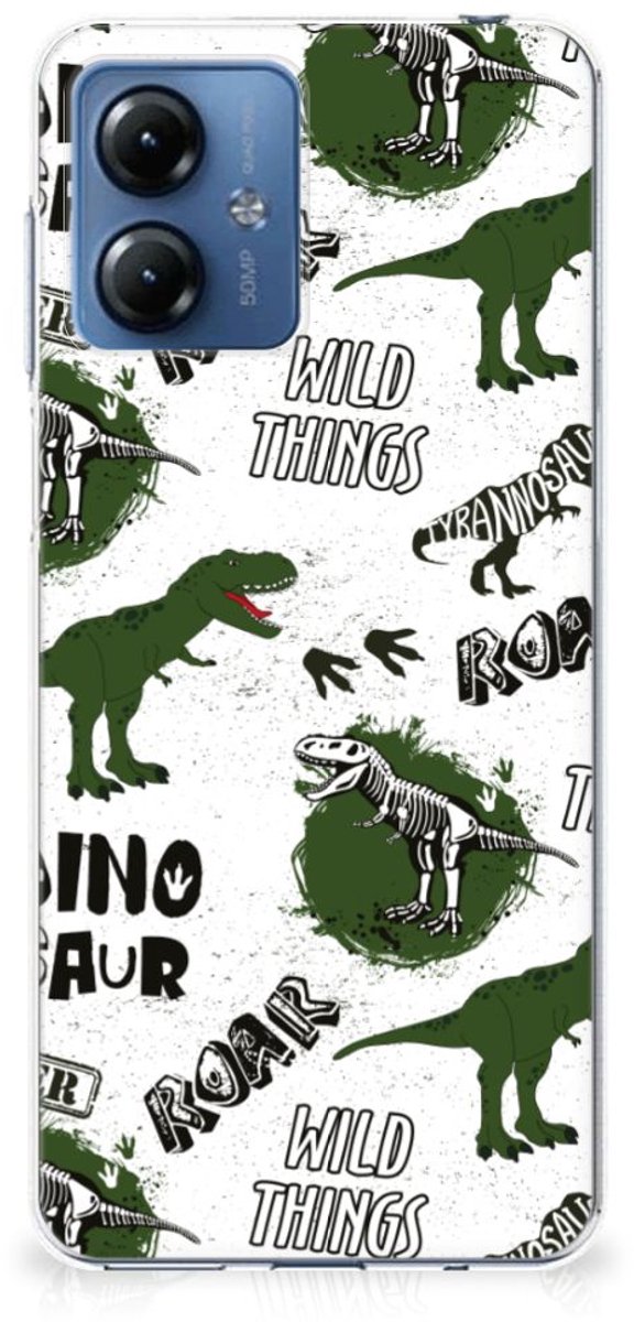 TPU Hoesje voor Motorola Moto G14 Dinosaurus
