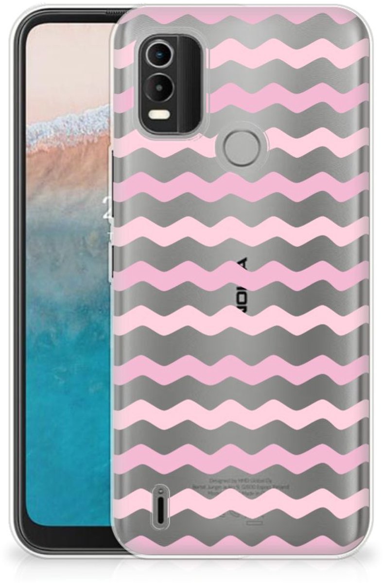 TPU Hoesje voor Nokia C21 Plus TPU bumper Waves Roze