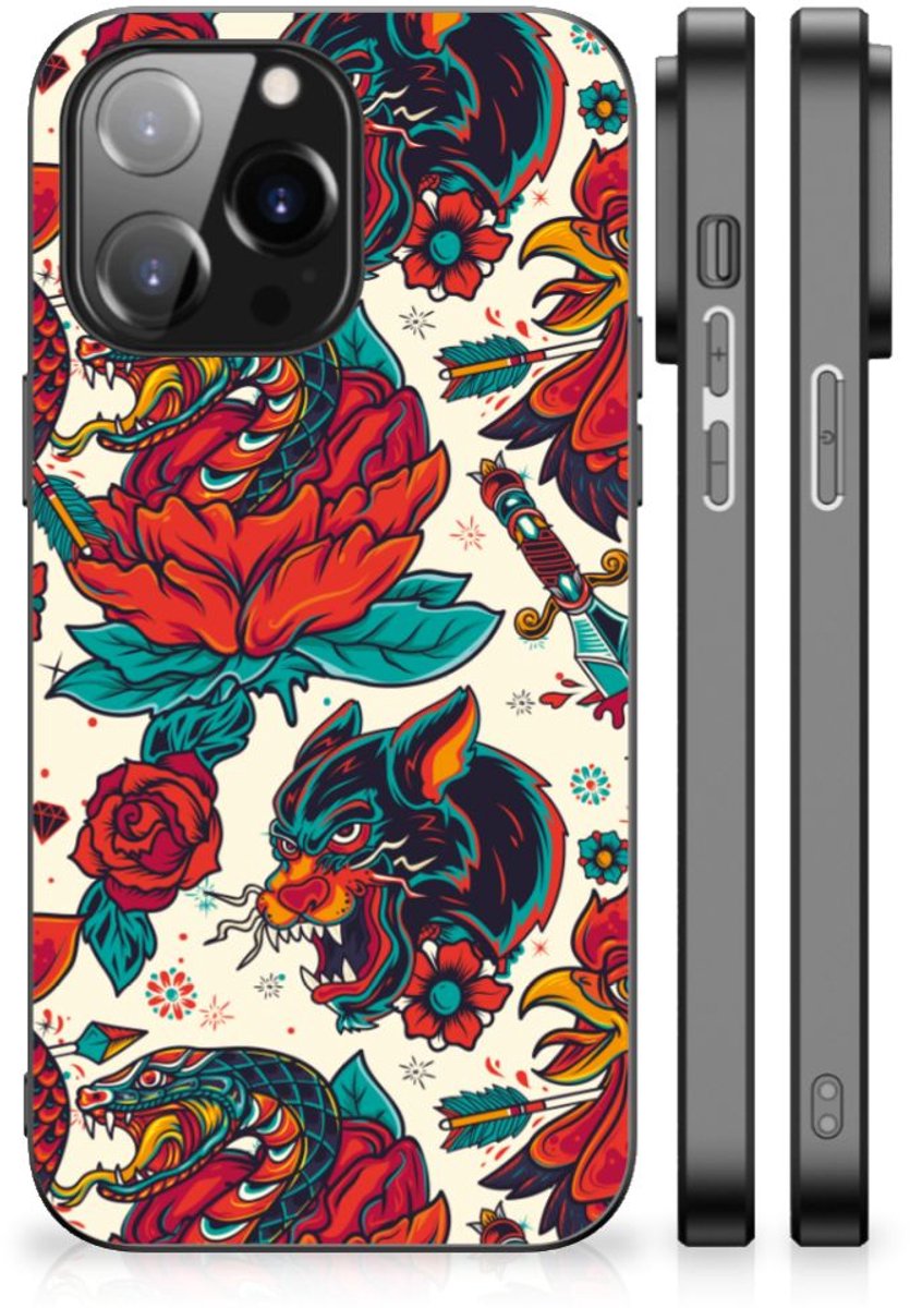 Back Cover voor Silicone Back Case voor iPhone 14 Pro Max Old Skool