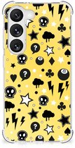 Coque Samsung Galaxy S23 Coque Téléphone Portable avec bord transparent Punk Yellow