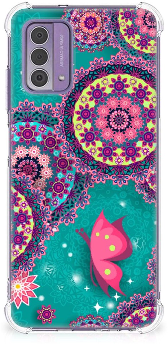 TPU Case Anti-Shock voor Nokia G42 Back Cover Cirkels en Vlinders