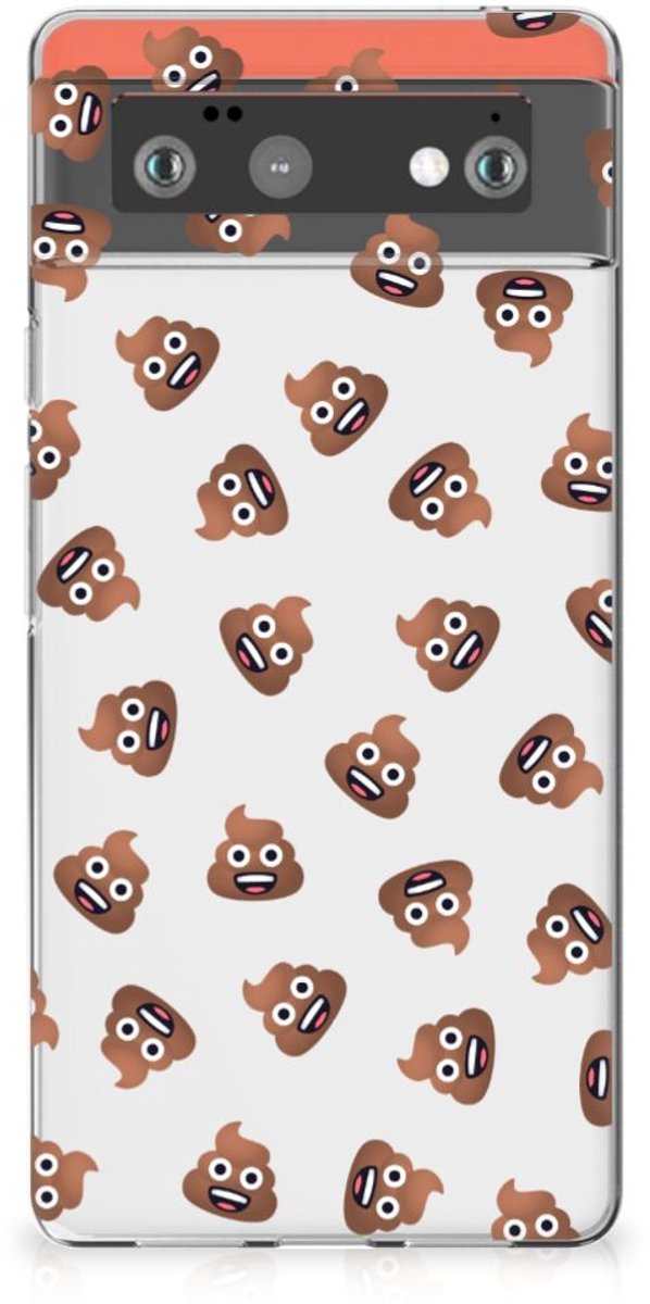 TPU bumper voor Google Pixel 6 Poep Emojis
