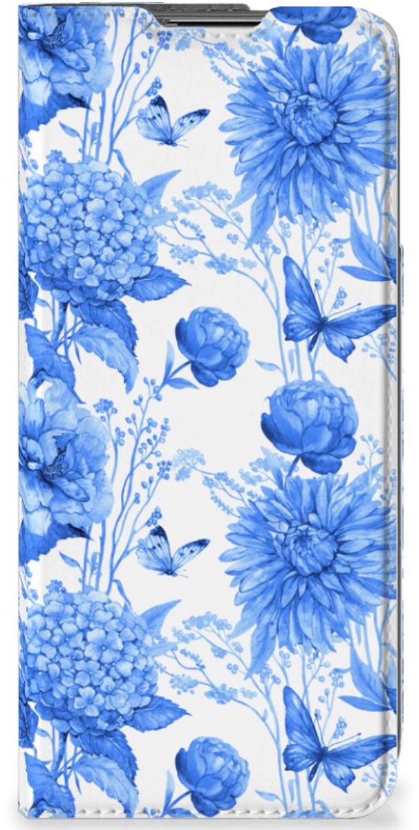 Smart Cover voor OnePlus Nord CE 2 5G Flowers Blue