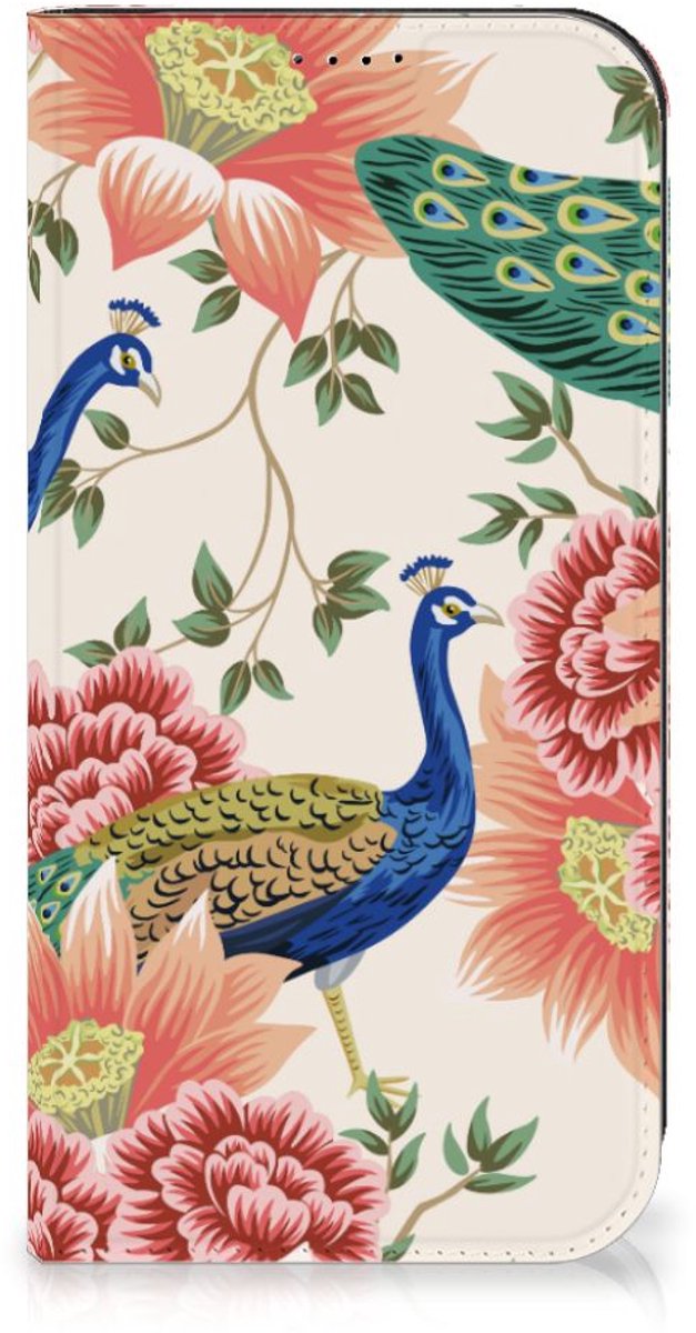 Hoesje maken voor iPhone 15 Pro Max Pink Peacock